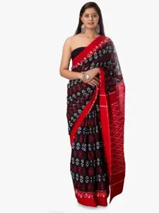 JALTHER Floral Block Print Pure Cotton Saree