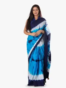 JALTHER Bandhani Block Print Pure Cotton Saree