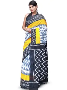 JALTHER Geometric Printed Pure Cotton Block Print Saree