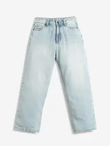 LilPicks Girls Jean Heavy Fade Clean Look Cotton Jeans