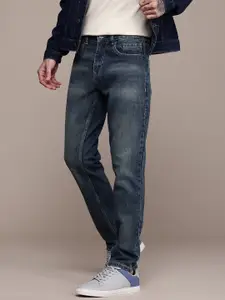 WROGN Men Pure Cotton Relaxed Fit Heavy Fade Jeans