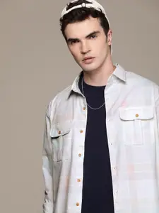 WROGN Men Slim Fit Checked Casual Shirt