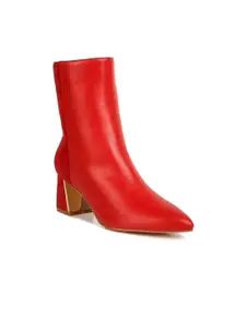 London Rag Women Block Heeled High Ankle Regular Boots