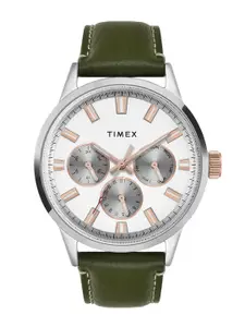 Timex Men Leather Straps Analogue Watch TWEG19926