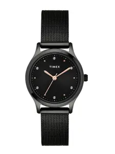 Timex Women Embellished Dial & Bracelet Style Straps Analogue Watch TW0TL8716