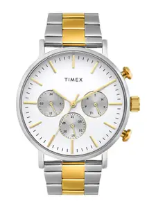 Timex Brass Dial Stainless Steel Bracelet Style Straps Analogue Watch