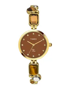 Timex Women Embellished Bracelet Style Straps Analogue Watch TWEL17800