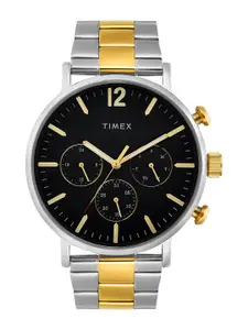 Timex Men Brass Dial Stainless Steel Bracelet Style Straps Analogue Watch TWEG20027