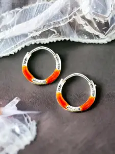 Taraash 925 Sterling Silver Contemporary Hoops