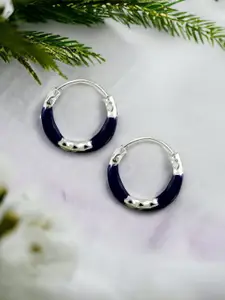 Taraash 925 Sterling Silver Contemporary Hoops