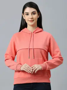 True Shape Women Orange Hooded Sweatshirt