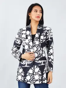 INDOPHILIA Printed Single-Breasted Blazer