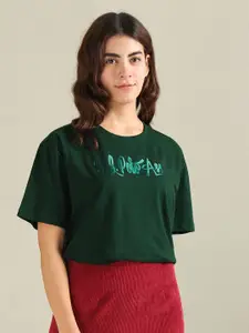 U.S. Polo Assn. Women Printed Round Neck T-shirt