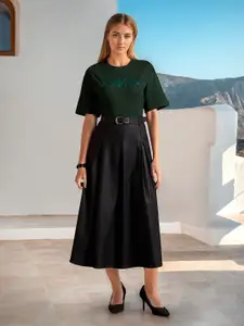 U.S. Polo Assn. Women U.S. Polo Assn. Oversized Printed Round Neck T-shirt