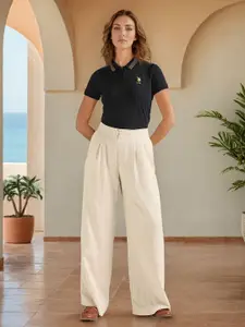 U.S. Polo Assn. Women Polo Collar T-shirt