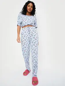 max Floral Printed Night suit