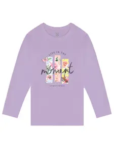 BAESD Girls Printed Full Sleeves Cotton T-shirt