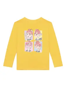 BAESD Girls Printed Long Sleeves Cotton T-shirt