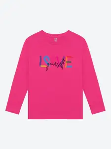 BAESD Girls Printed Full Sleeves Cotton T-shirt