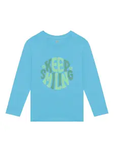 BAESD Girls Typography Round Neck Full Sleeves Regular Fit Cotton Casual T-shirt