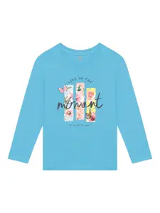 BAESD Girls Graphic Round Neck Full Sleeves Regular Fit Cotton Casual T-shirt