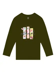 BAESD Girls Floral Printed Round Neck Casual T-shirt