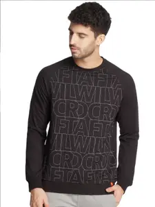 Wildcraft Alphanumeric Printed Round Neck Cotton Pullover Sweatshirt