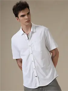 WROGN Spread Collar Short Sleeves Casual Shirt
