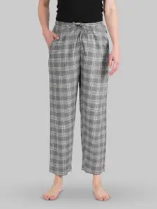 Style Shoes Women Checked Mid-Rise Lounge Pant