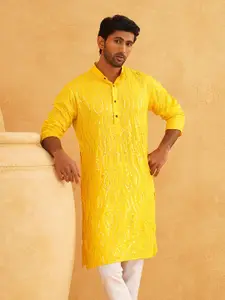 SOJANYA Seqinned Embellished Pure Cotton Straight Kurta