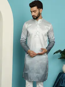 SOJANYA Ethnic Woven Design Cotton Silk Straight Kurta