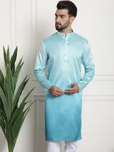 SOJANYA Ethnic Woven Design Cotton Silk Straight Kurta