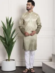 SOJANYA Geometric Woven Design Kurta With Churidar
