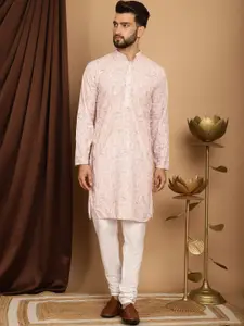 SOJANYA Floral Printed Pure Cotton Kurta With Churidar