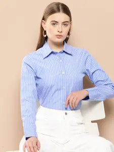 Chemistry Women Standard Striped Formal Shirt