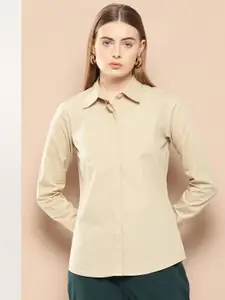 Chemistry Women Standard Opaque Cotton Casual Shirt