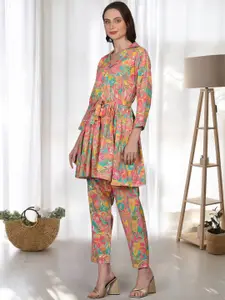 pinfit Ethnic Motifs Printed Shirt Top with Trouser