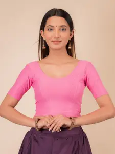 Bindigasm's Advi Self-Design Stretchable Cotton Saree Blouse