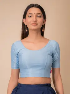 Bindigasm's Advi Woven Design Stretchable Cotton Saree Blouse