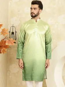 SOJANYA Ethnic Woven Design Cotton Silk Straight Kurta