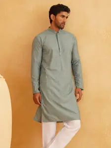 SOJANYA Ethnic Embroidered Straight Pure Cotton Kurta