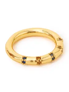 Accessorize Gold-Plated Crystal-Studded Finger Ring