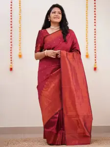 Glorisa Ethnic Motifs Woven Design Zari Kanjeevaram Saree