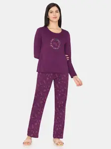 Zivame Graphic Printed Pure Cotton Night suit