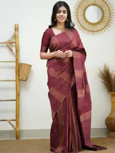 Glorisa Striped Woven Design Zari Kanjeevaram Saree