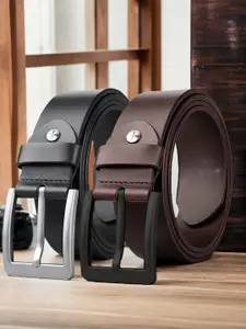 Roadster Pack Of 2 Leather Formal Belts