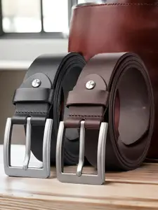 Roadster Pack Of 2 Leather Formal Belts