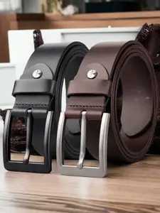 Roadster Pack Of 2 Formal Leather Belts