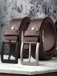The Roadster Lifestyle Co. Pack Of 2 Leather Formal Belts