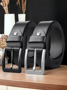 The Roadster Lifestyle Co. Pack Of 2 Leather Formal Belts